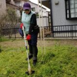 名古屋市名東区の空き家管理　草刈り　作業の様子